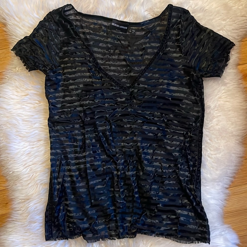 Giorgio Armani sheer top
